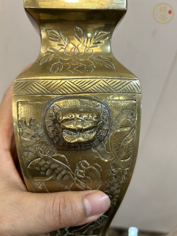 古玩銅器銅瓶真品鑒賞圖