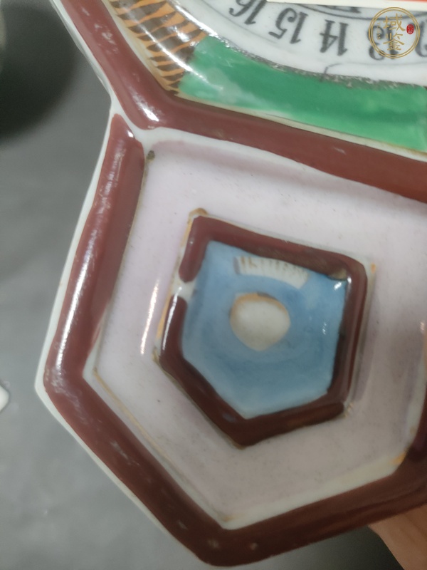 古玩陶瓷日本昭和彩繪掛鐘真品鑒賞圖