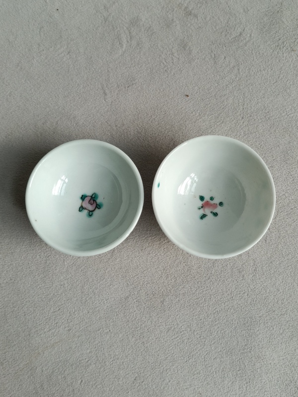 古玩陶瓷粉彩四季花卉紋杯拍賣,當前價格266元