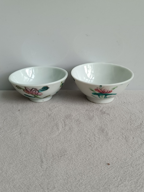 古玩陶瓷粉彩四季花卉紋杯拍賣,當前價格266元