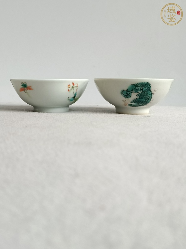 古玩陶瓷粉彩團龍紋杯真品鑒賞圖