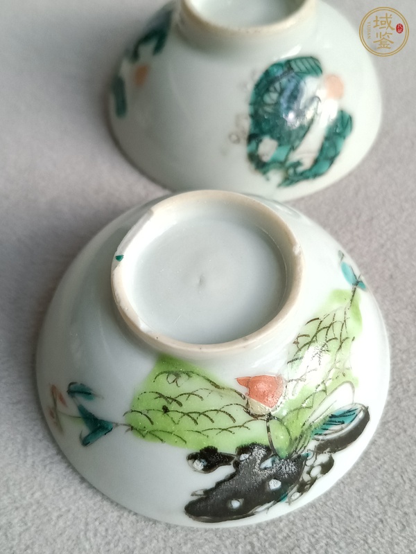 古玩陶瓷粉彩團龍紋杯真品鑒賞圖