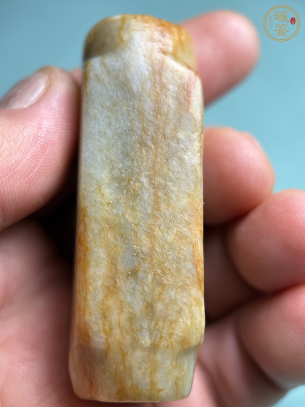 古玩玉器漢代紅沁玉琮真品鑒賞圖