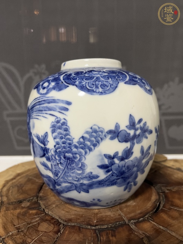 古玩陶瓷青花花鳥紋罐真品鑒賞圖