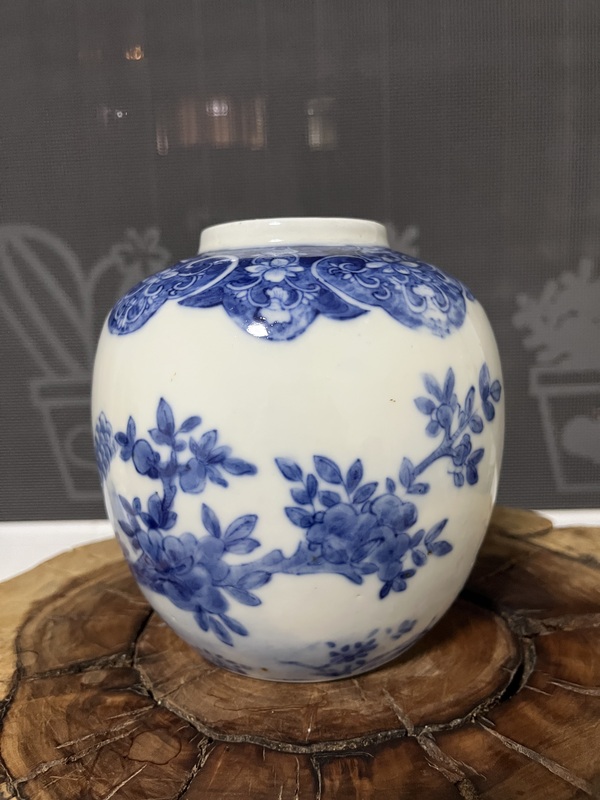 古玩陶瓷光緒青花錦雞牡丹紋罐拍賣,當前價格2888元