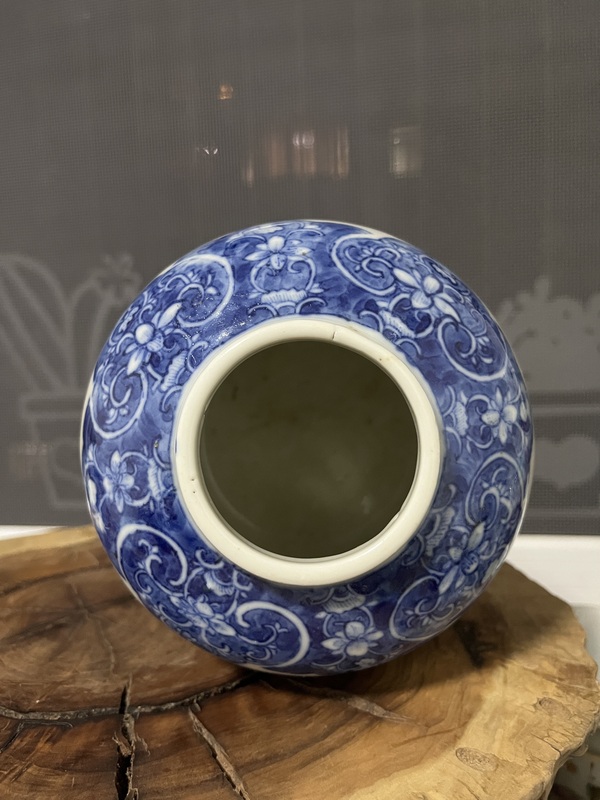 古玩陶瓷光緒青花錦雞牡丹紋罐拍賣,當前價格2888元