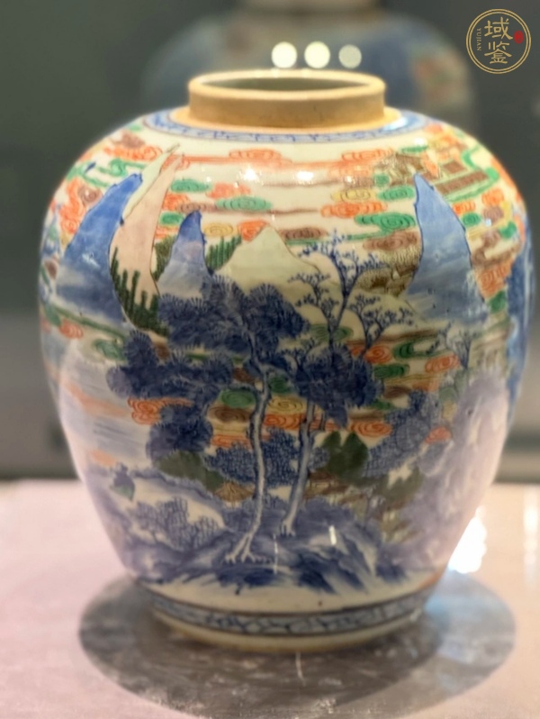 古玩青花加彩罐真品鑒賞圖