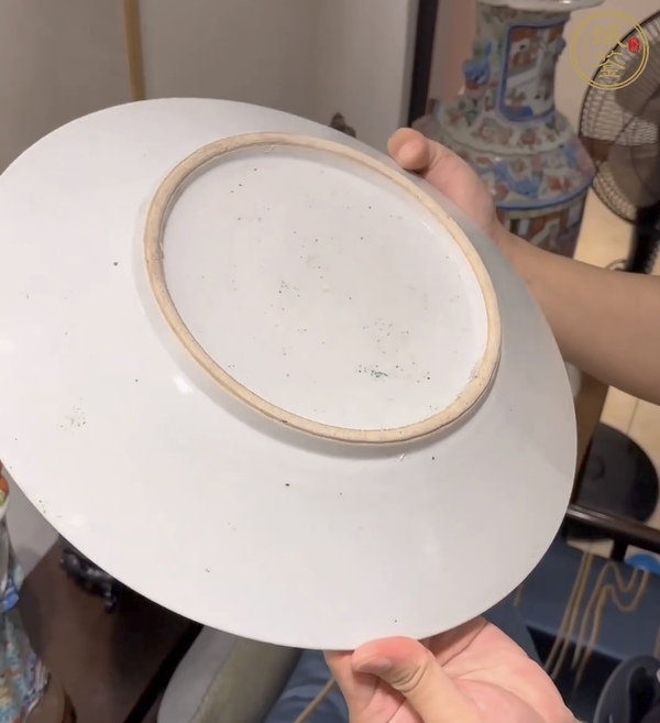 古玩陶瓷粉彩花鳥紋盤真品鑒賞圖