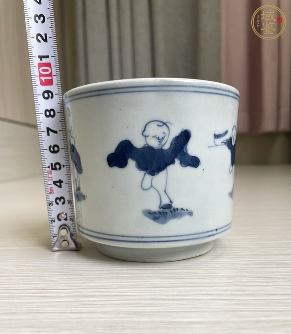 古玩陶瓷清中期 大明成化年制款 嬰戲圖香爐真品鑒賞圖