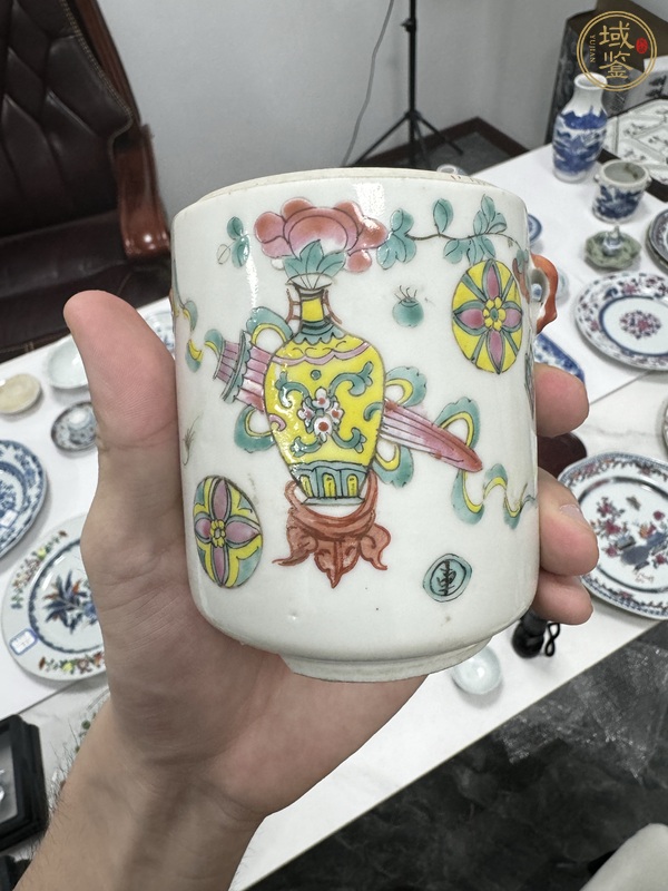 古玩陶瓷晚清粉彩參湯罐真品鑒賞圖