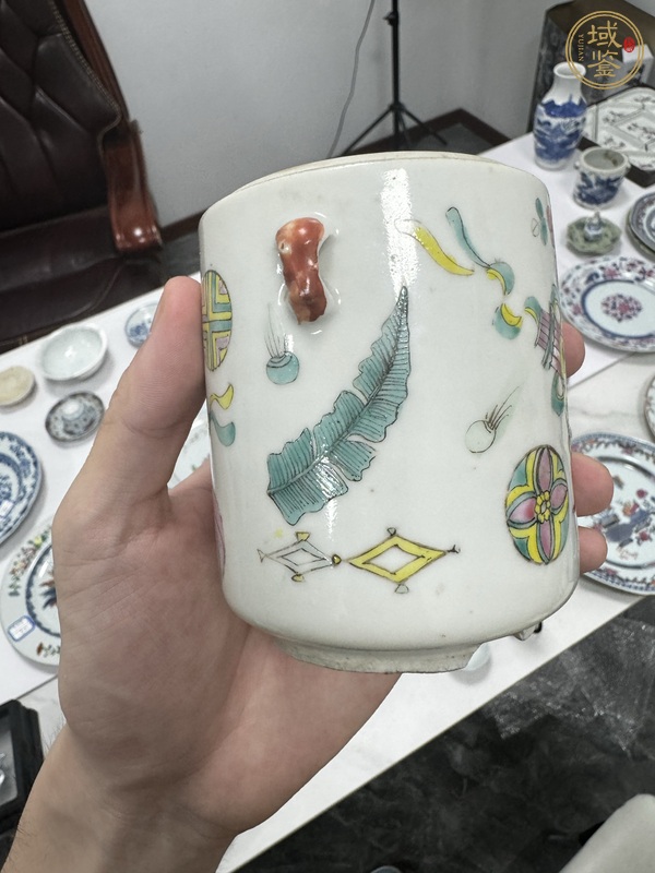 古玩陶瓷晚清粉彩參湯罐真品鑒賞圖