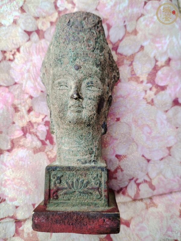 古玩銅器佛首印真品鑒賞圖