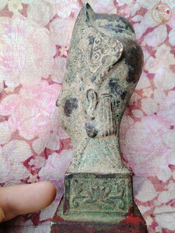 古玩銅器佛首印真品鑒賞圖