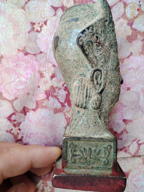 古玩銅器佛首印真品鑒賞圖