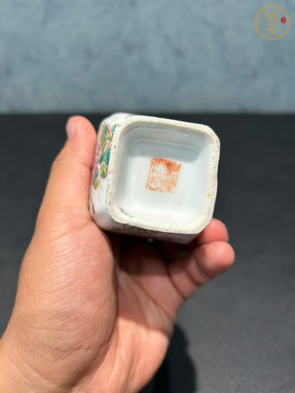 古玩民國粉彩蓋罐真品鑒賞圖
