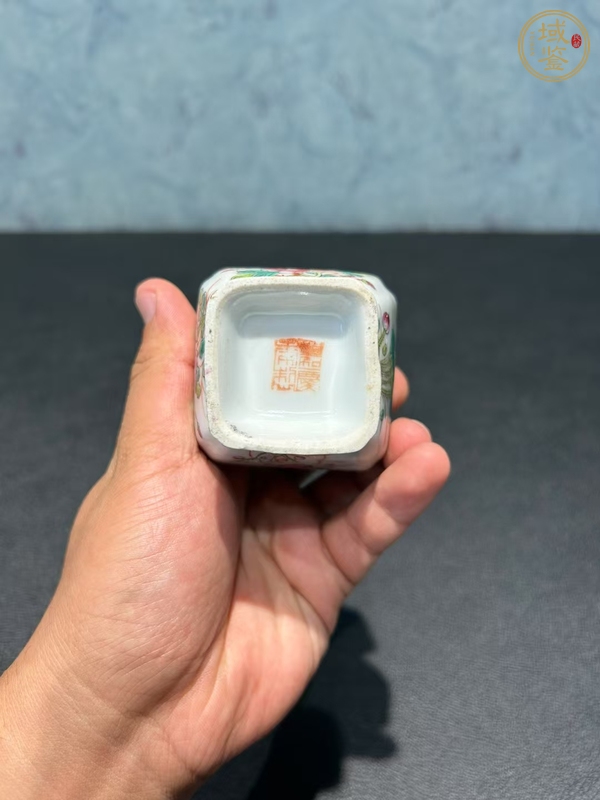 古玩陶瓷民國粉彩蓋罐真品鑒賞圖