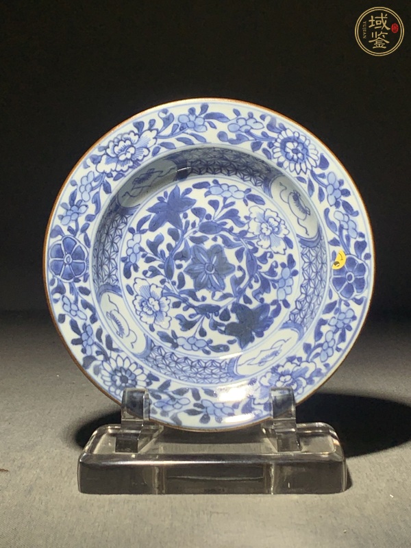 古玩青花花卉紋盤真品鑒賞圖