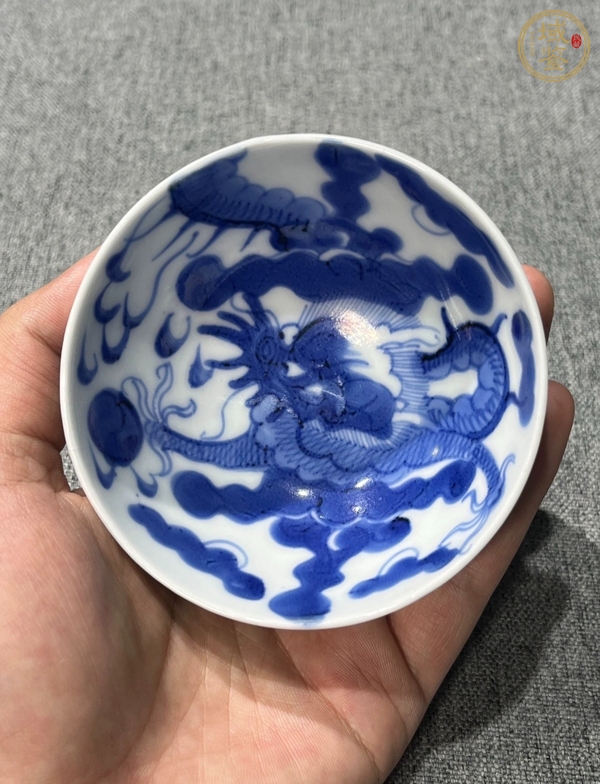 古玩雍正過墻龍碗真品鑒賞圖