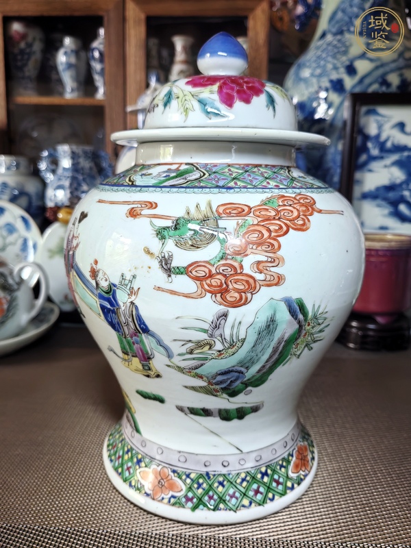 古玩陶瓷粉彩人物故事紋將軍罐真品鑒賞圖