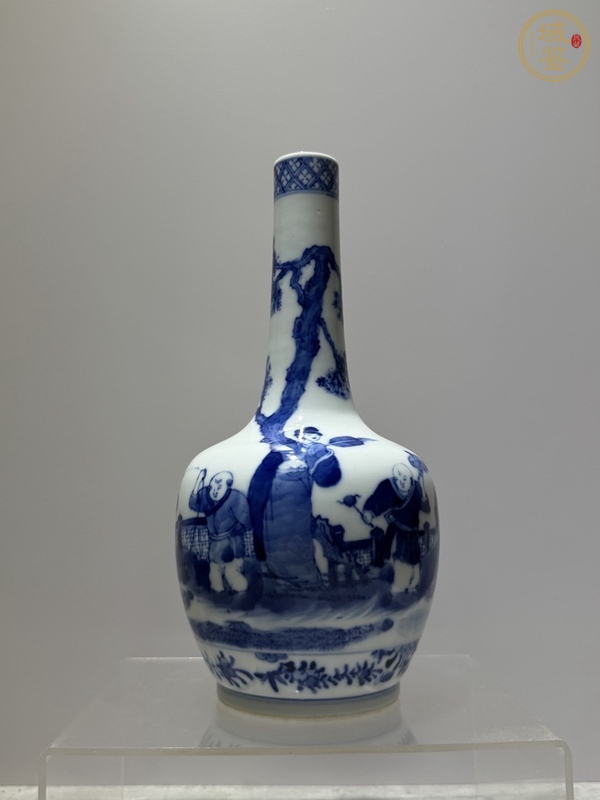 古玩陶瓷人物紋青花瓶真品鑒賞圖