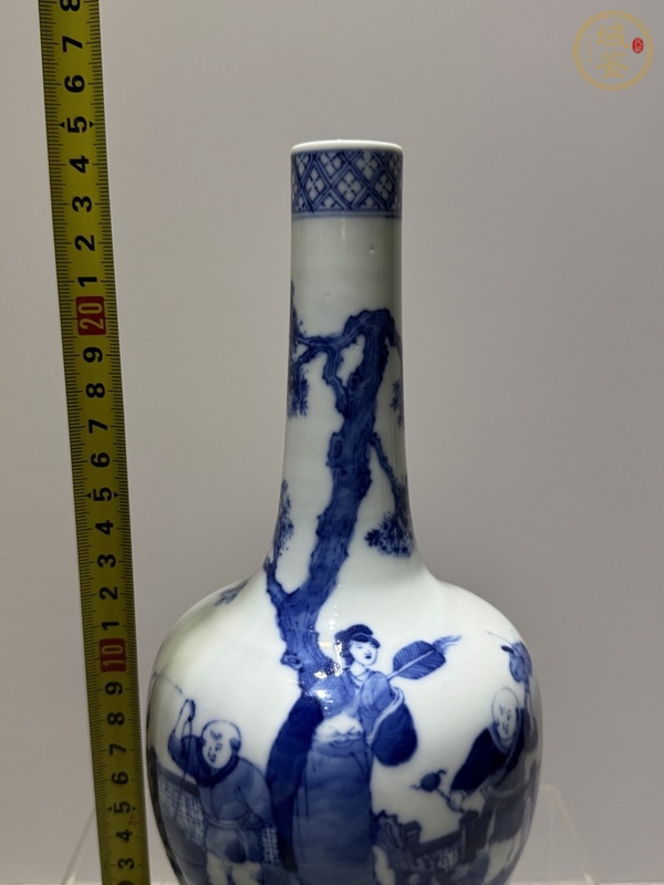 古玩陶瓷人物紋青花瓶真品鑒賞圖