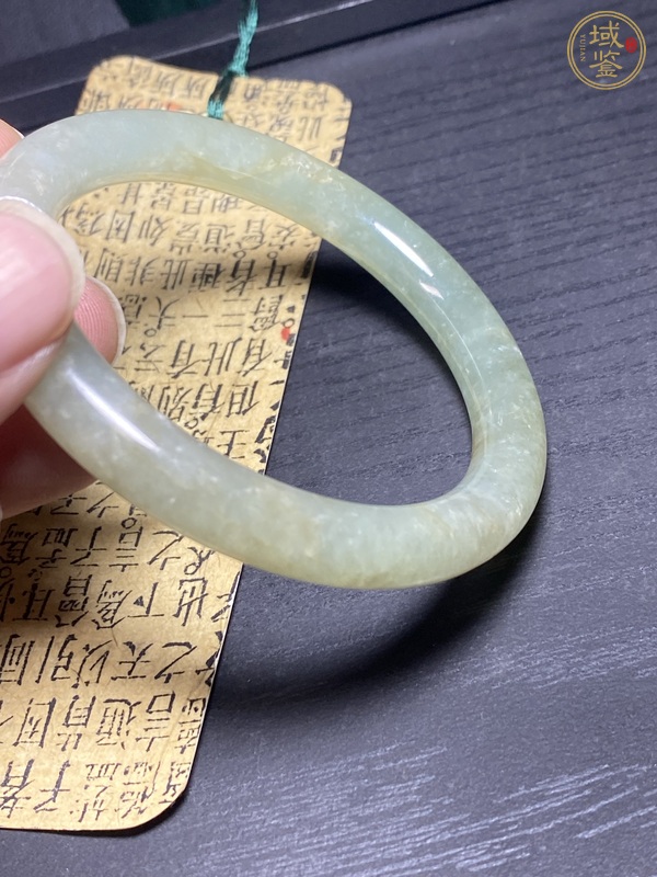 古玩玉器天然翡翠手鐲真品鑒賞圖