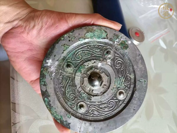 古玩銅器四乳四球虺鏡真品鑒賞圖