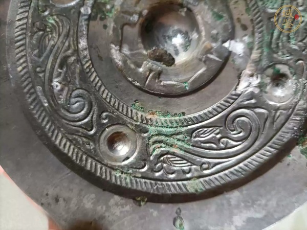 古玩銅器四乳四球虺鏡真品鑒賞圖
