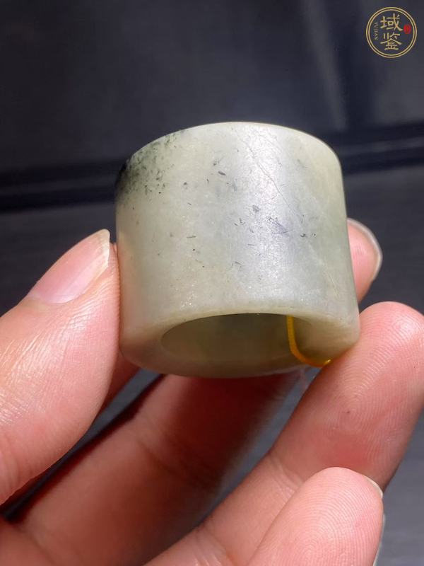 古玩玉器獨山玉雕“素紋扳指”真品鑒賞圖