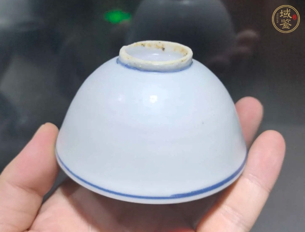 古玩陶瓷高官厚祿青花小碗真品鑒賞圖