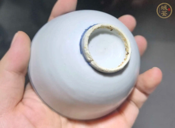 古玩陶瓷高官厚祿青花小碗真品鑒賞圖