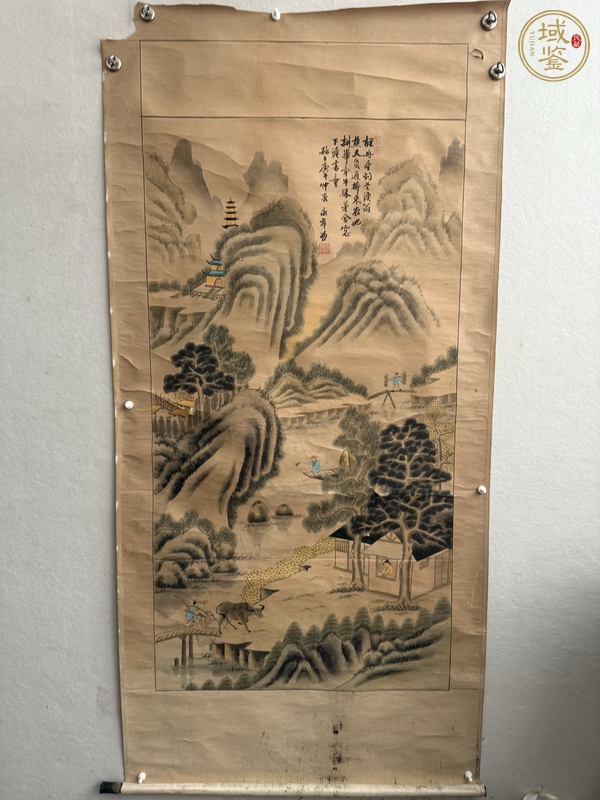 古玩漁樵耕讀真品鑒賞圖