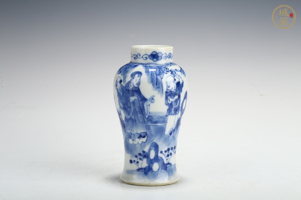 古玩清晚·青花茂叔愛(ài)蓮紋雞腿瓶真品鑒賞圖