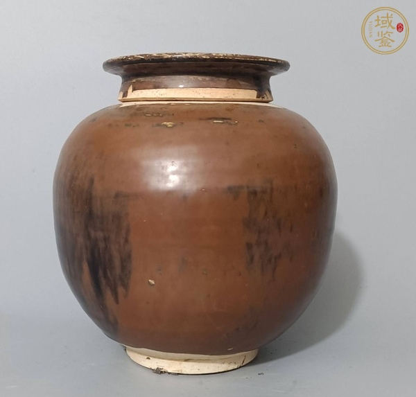 古玩陶瓷紫金釉蓋罐真品鑒賞圖