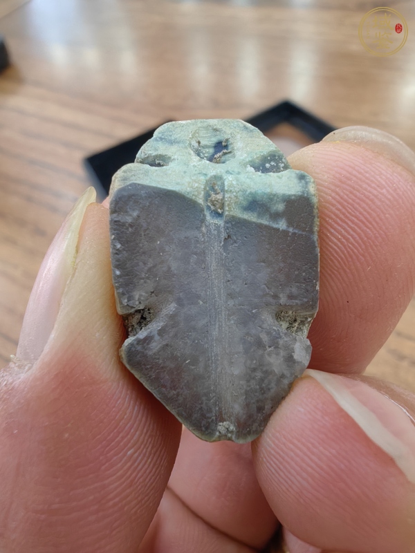 古玩玉器瑪瑙仿古“蟬形墜”真品鑒賞圖
