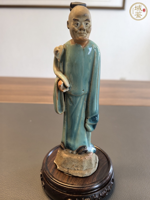 古玩陶瓷晚清石灣窯仙官造像真品鑒賞圖