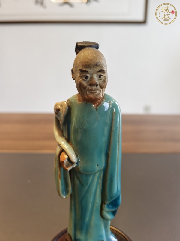 古玩陶瓷晚清石灣窯仙官造像真品鑒賞圖