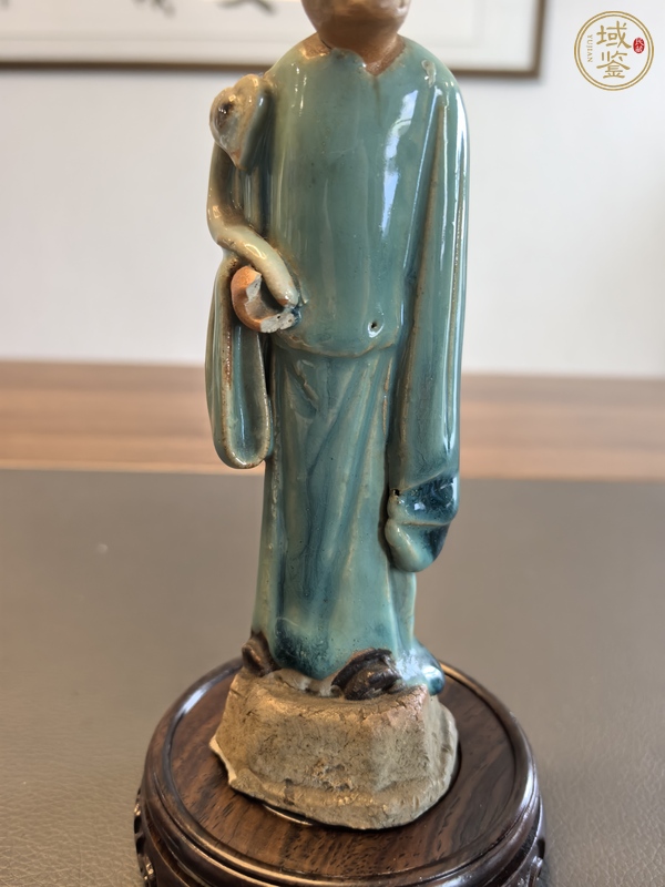 古玩陶瓷晚清石灣窯仙官造像真品鑒賞圖