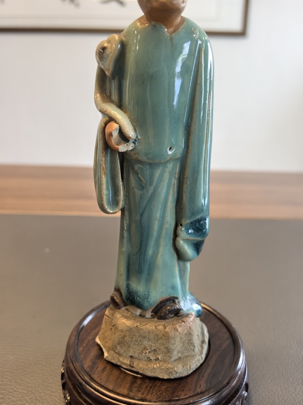 古玩陶瓷晚清石灣窯仙官造像拍賣,當(dāng)前價格598元