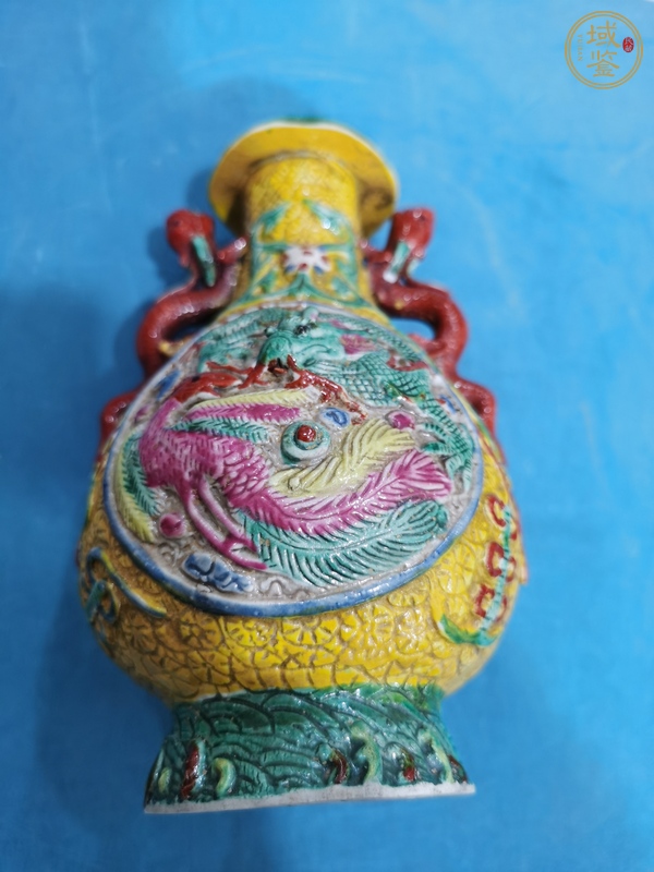 古玩陶瓷龍鳳紋瓶真品鑒賞圖