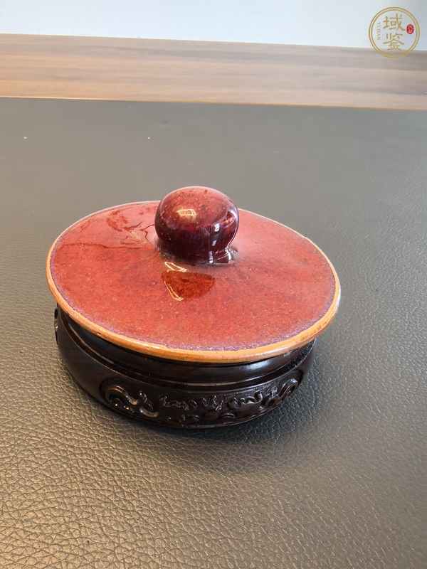 古玩陶瓷乾隆窯變釉蓋子真品鑒賞圖