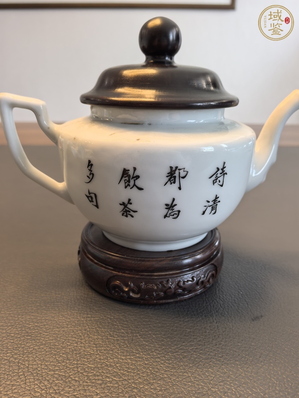 古玩陶瓷民國細路粉彩花鳥壺真品鑒賞圖