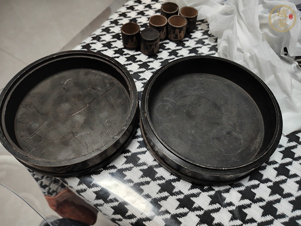 古玩雜項賀壽圖硯真品鑒賞圖