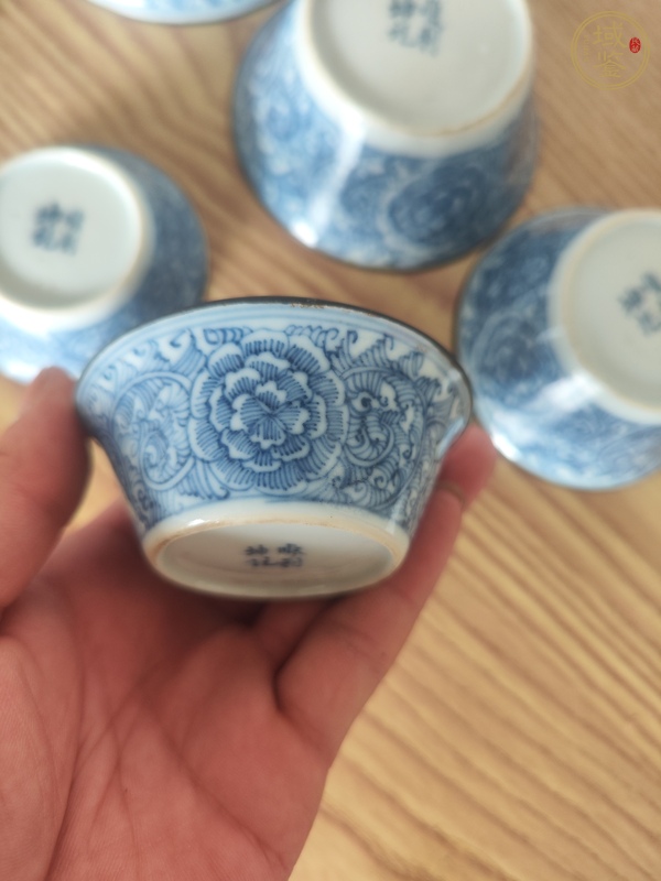 古玩陶瓷晚清馬蹄杯真品鑒賞圖