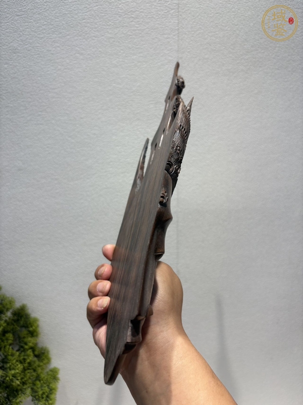 古玩雜項木雕頭像真品鑒賞圖