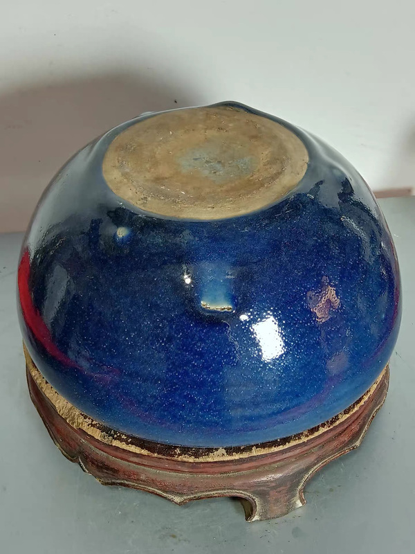 古玩陶瓷清中期霽藍釉香爐拍賣，當(dāng)前價格1800元