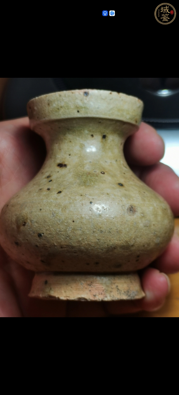 古玩陶瓷青釉盤口壺真品鑒賞圖