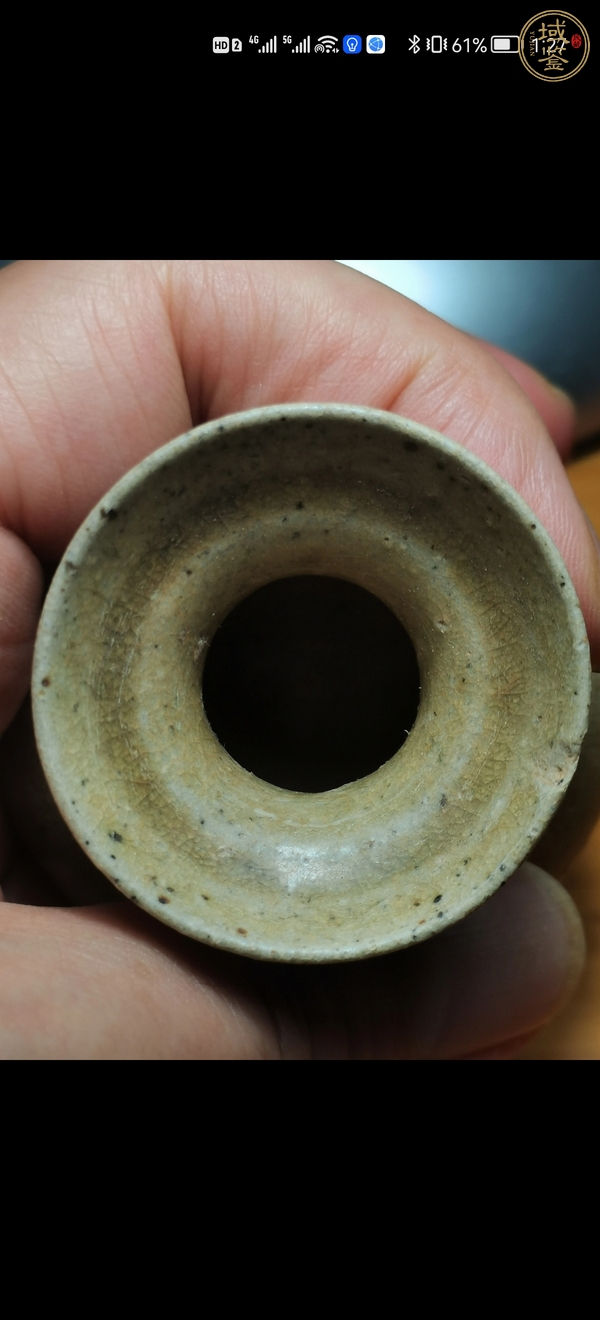 古玩陶瓷青釉盤口壺真品鑒賞圖