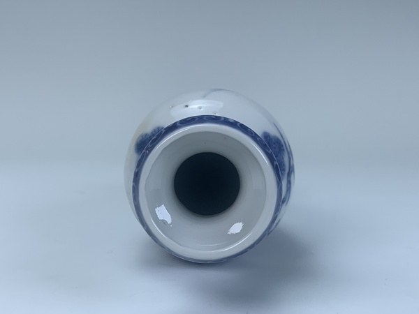 古玩陶瓷清晚期·青花福祿壽三星人物紋觀音瓶拍賣，當前價格498元