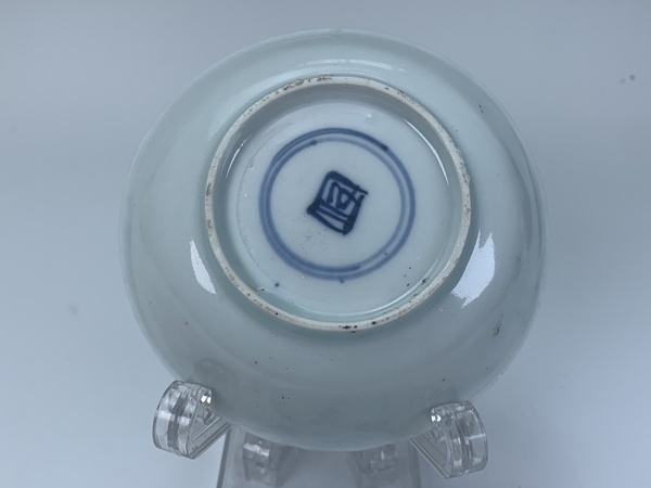 古玩陶瓷清康熙·青花松鼠葡萄紋杯碟拍賣，當前價格378元